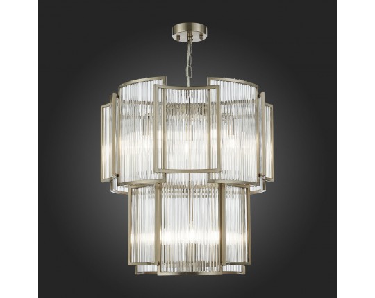 SL1234.103.08 Люстра подвесная ST-Luce Никель/Прозрачный, Никель E14 8*60W