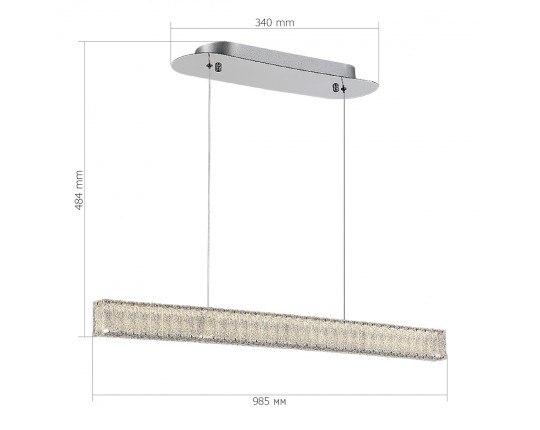 SL6008.133.01 Люстра подвесная ST-Luce Хром/Хром LED 1*30W 3000K