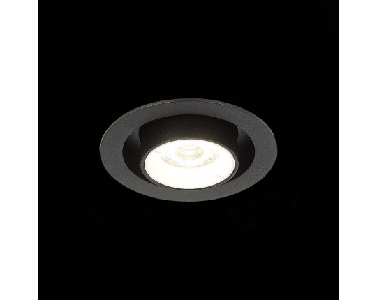 ST702.448.12 Св-к встр. Черный LED 1*12W 4000K 900Lm Ra80 24° IP20 D90xH92 180-240V