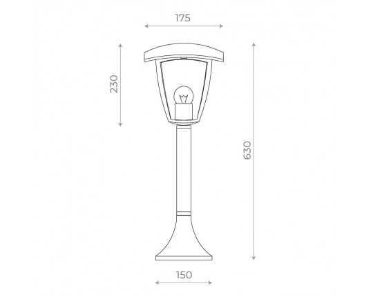 SL081.405.01 Светильник уличный наземный ST-Luce Черный/Черный, Прозрачный E27 1*40W