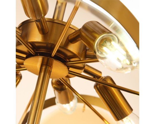 SL1161.333.09 Люстра подвесная ST-Luce Латунь/Янтарный E14 9*60W