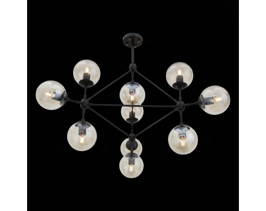 SL549.403.10 Люстра подвесная ST-Luce Черный/Янтарный E27 10*40W