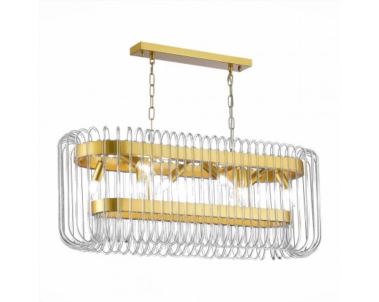 SL1228.203.08 Люстра подвесная ST-Luce Золотистый/Прозрачный E14 8*40W