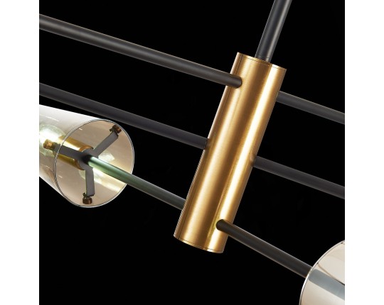 SL1209.302.06 Светильник потолочный ST-Luce Бронза,Черный/Дымчатый E14 6*40W