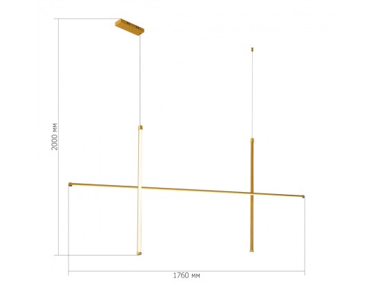 SL6207.203.50 Светильник подвесной ST-Luce Матовое золото LED 1*50W 3000K