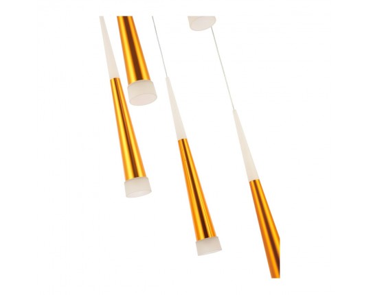 SLE200103-05 Светильник подвесной Золотистый/Золотистый, Белый LED 5*7W 3000K