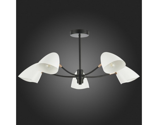 SLE103602-05 Светильник потолочный Черный, Золотой/Белый E14 5*40W