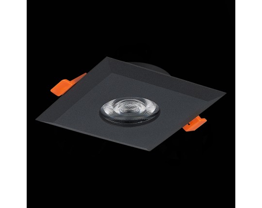 ST204.408.01 Св-к встр. Черный GU10 1*50W  L94xW94xH25 220V Без ламп