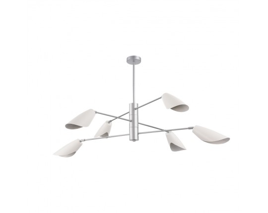 SLE1254-103-06 Светильник подвесной Серебристый/Белый E14 6*60W