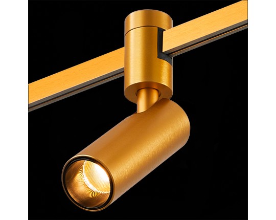 ST811.206.05 Магнитный трековый светильник FARM Золотистый LED 1*5W 3000K 350Lm Ra90 60 IP20 D35xH10
