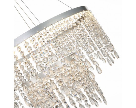 SL6201.103.55 Люстра подвесная ST-Luce Серебристый/Прозрачный LED 1*55W 3000K/4000K/6000K