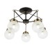 SLE110302-05 Светильник потолочный Черный, Бронза/Прозрачный, Белый E27 5*60W