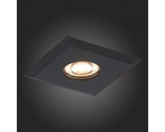 ST204.408.01 Св-к встр. Черный GU10 1*50W  L94xW94xH25 220V Без ламп