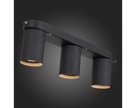 SL597.401.03 Спот ST-Luce Черный, Хром/Черный GU10 LED 3*3W