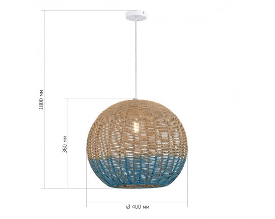 SL1514.523.01 Светильник подвесной ST-Luce Белый/Бежевый,Синий E27 1*40W