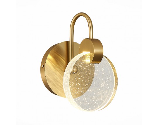 SL6104.201.01 Бра ST-Luce Золотистый/Прозрачный,С пузырьками воздуха LED 1*3W 3000K