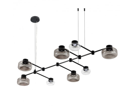 SL6005.403.08 Светильник подвесной ST-Luce Черный/Дымчатый, Прозрачный LED 8*3W 3000K