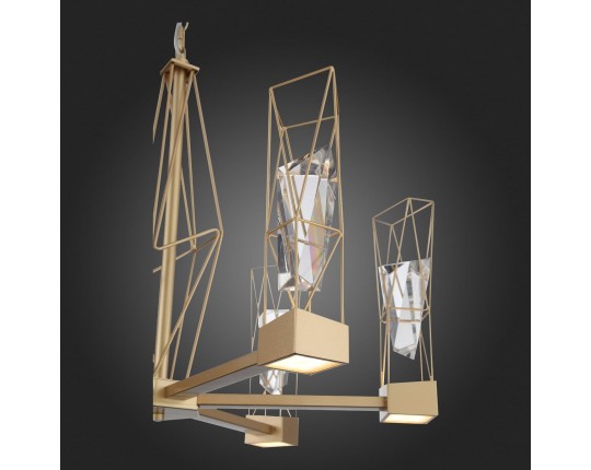 SL815.203.06 Люстра подвесная ST-Luce Матовое золото/Матовое золото, Прозрачный LED 6*8W 4000K