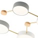 SLE600102-08 Светильник потолочный Золотистый, Светлое дерево/Белый, Серый LED 8*16,5W 4000K