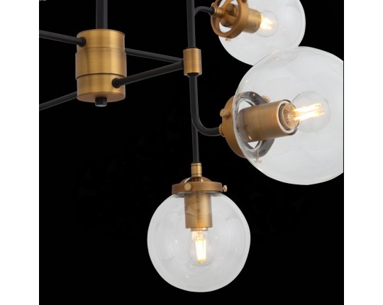 SL234.403.08 Люстра подвесная ST-Luce Черный, Золото/Прозрачный E27 8*40W