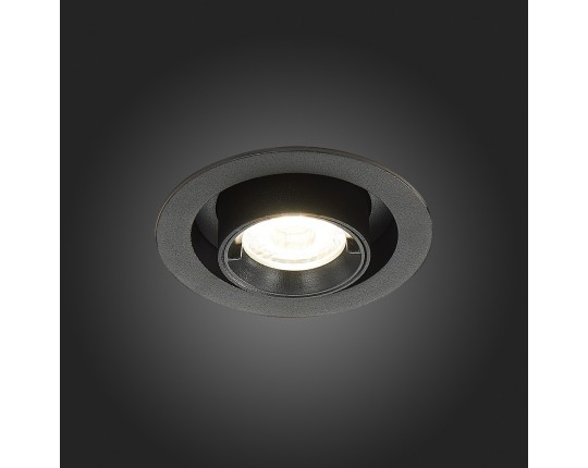 ST702.348.12 Св-к встр. Черный LED 1*12W 4000K 900Lm Ra80 24° IP20 D90xH92 180-240V