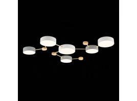 SLE600102-06 Светильник потолочный Золотистый, Светлое дерево/Белый, Серый LED 6*15W 4000K