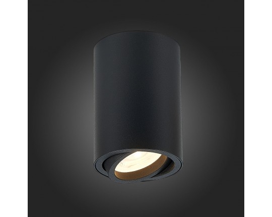 ST108.407.01 Светильник потолочный Черный GU10 1*50W  IP20 D70xH100 220V Без ламп