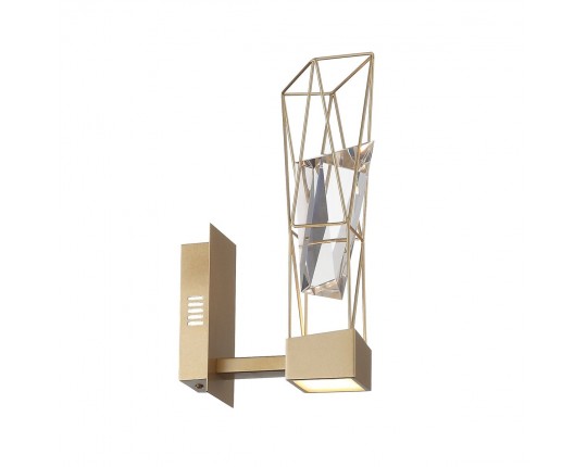 SL815.201.01 Бра ST-Luce Матовое золото/Матовое золото, Прозрачный LED 1*6W 4000K