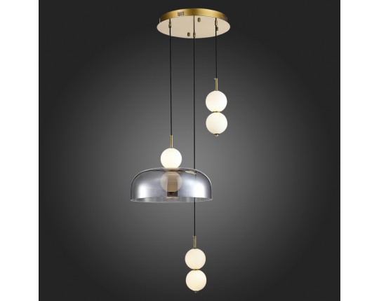 SL6112.203.21 Светильник подвесной ST-Luce Золотистый/Молочно-Белый,Прозрачно-Дымчатый LED 1*21W