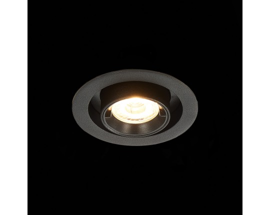 ST702.338.12 Св-к встр. Черный LED 1*12W 3000K 900Lm Ra80 24° IP20 D90xH92 180-240V