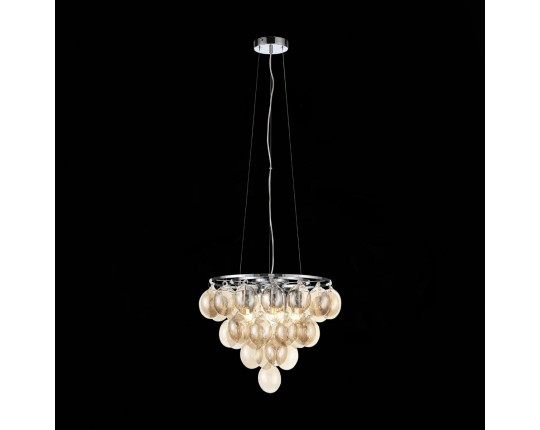 SL432.203.05 Светильник подвесной ST-Luce Хром/Коньячный E27 5*60W