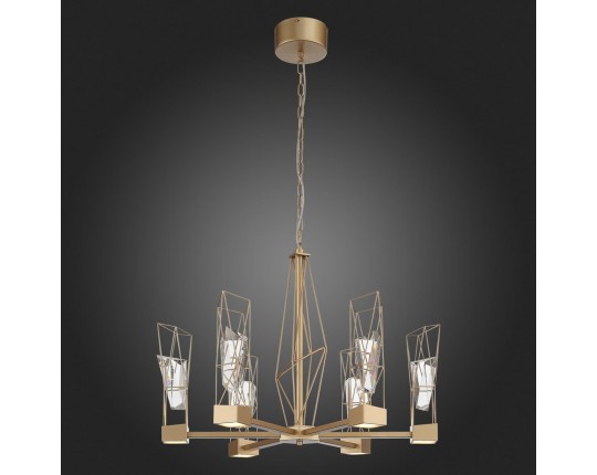 SL815.203.06 Люстра подвесная ST-Luce Матовое золото/Матовое золото, Прозрачный LED 6*8W 4000K