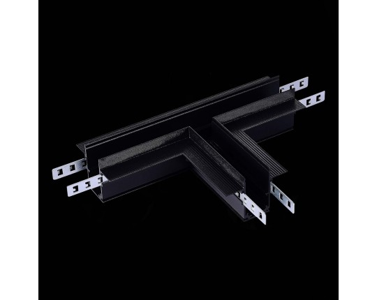 ST007.499.12 Коннектор T-оБразный для встраиваемого магнитного шинопровода под ГКЛ 12мм ST-Luce Черн