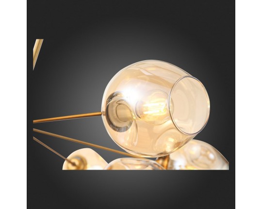 SL1500.203.12 Светильник подвесной ST-Luce Золотистый/Янтарный E14 12*40W