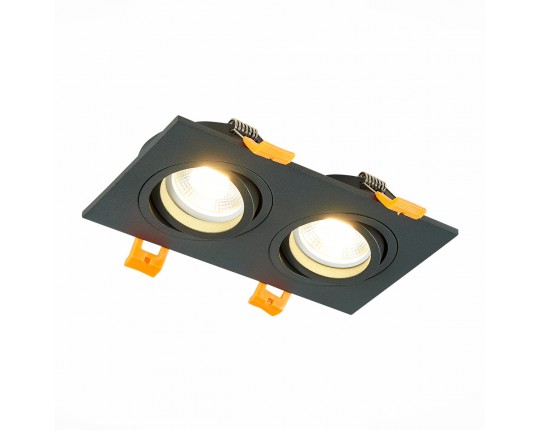 ST251.408.02 Св-к встр. Черный GU10 2*50W  IP20 L170xW92xH27 220V Без ламп