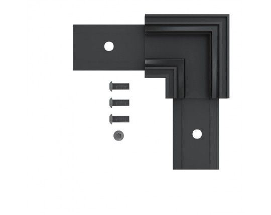 ST1007.419.00 Угол-соединитель для подвесного / накладного магнитного шинопровода  ST-Luce Черный