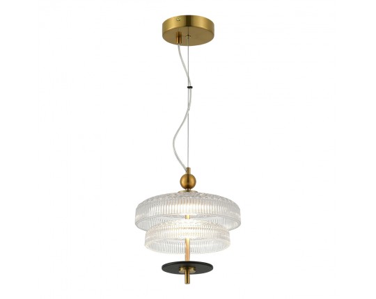 SL6122.313.01 Светильник подвесной ST-Luce Латунь/Прозрачный, Латунь LED 1*8W 3000K