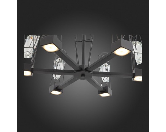 SL815.303.06 Люстра подвесная ST-Luce Серый графит/Серый графит, Прозрачный LED 6*8W 4000K