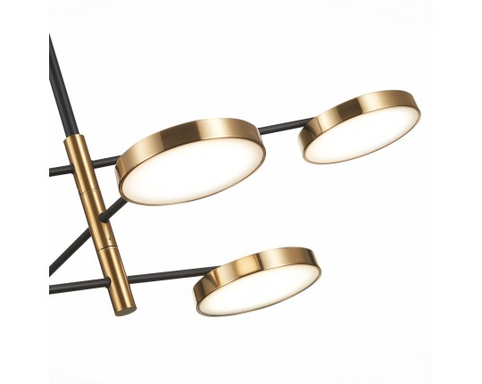 SL1605.413.06 Светильник потолочный  ST-Luce Черный/Латунь, Белый LED 6*7,5W 3000K