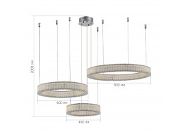 SL6008.113.03 Люстра подвесная ST-Luce Хром/Хром LED 3*95W 3000K