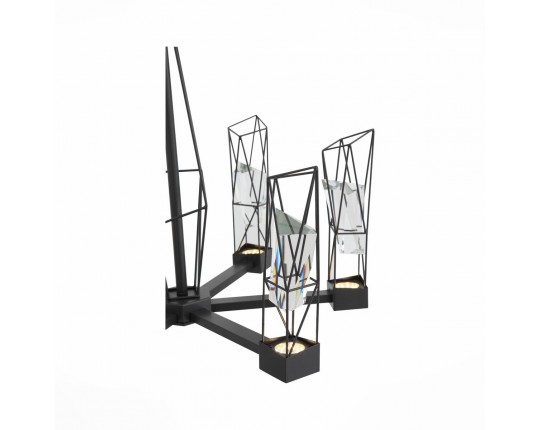 SL815.303.06 Люстра подвесная ST-Luce Серый графит/Серый графит, Прозрачный LED 6*8W 4000K