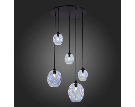 SL1188.403.05 Люстра подвесная ST-Luce Черный/Радужный E14/E27 3+2*40W