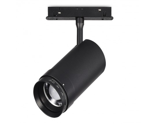 ST357.436.20 Магнитный трековый светильник ZOOM Черный LED 1*20W 3000K Lm Ra90 10-55° IP20 D60xH170