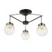 SLE110302-03 Светильник потолочный Черный, Бронза/Прозрачный, Белый E27 3*60W