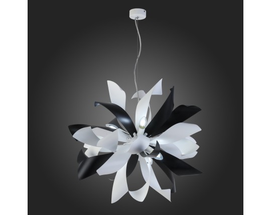 SL453.453.06E Люстра подвесная ST-Luce Черный, Белый/Черный, Белый E14 6*40W