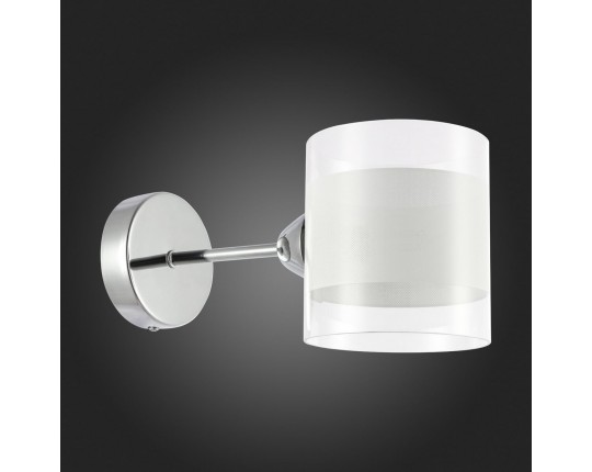 SLE102801-01 Светильник настенный Хром/Прозрачный, Белый E14 1*40W