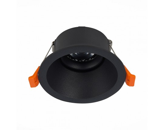 ST207.408.01 Св-к встр. Черный GU10 1*50W  D103xH52 220V Без ламп