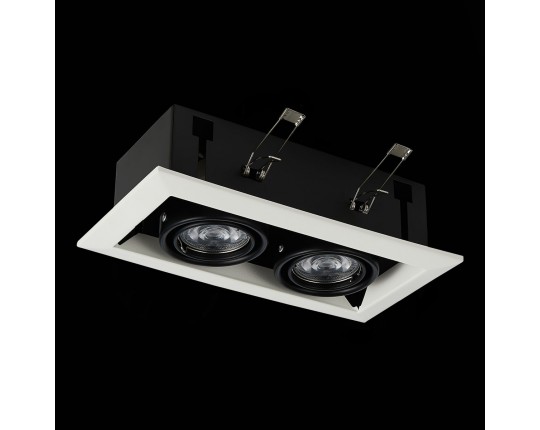 ST250.548.02 Св-к встр. Черный GU10 2*50W  L245xW126xH70 220V Без ламп