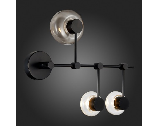 SL6005.401.03 Светильник настенно-потолочный ST-Luce Черный/Дымчатый, Прозрачный LED 3*3W 3000K