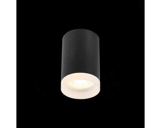 ST100.402.01 Светильник потолочный Черный GU10 1*50W IP20 D64xH99 220V Без ламп